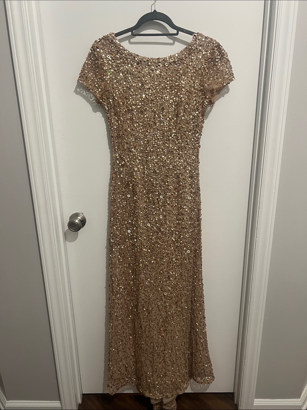 Adriana Papell Scoop Neck Beaded Dress size 6P